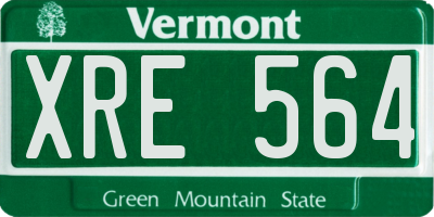 VT license plate XRE564
