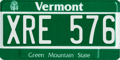 VT license plate XRE576