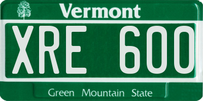 VT license plate XRE600