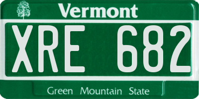 VT license plate XRE682