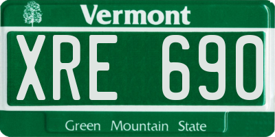 VT license plate XRE690