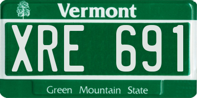 VT license plate XRE691