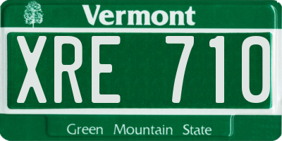 VT license plate XRE710