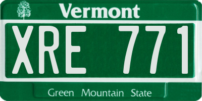 VT license plate XRE771