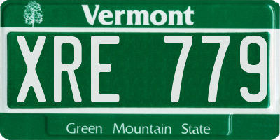 VT license plate XRE779