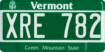 VT license plate XRE782