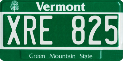 VT license plate XRE825