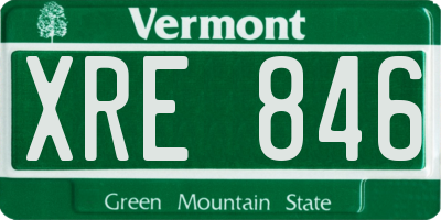 VT license plate XRE846