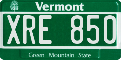 VT license plate XRE850
