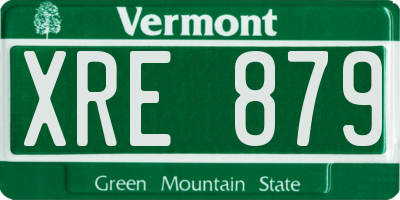 VT license plate XRE879