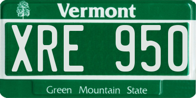 VT license plate XRE950
