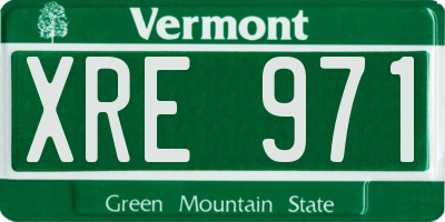 VT license plate XRE971
