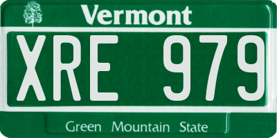 VT license plate XRE979