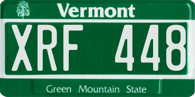 VT license plate XRF448