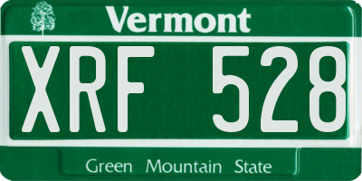 VT license plate XRF528