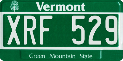 VT license plate XRF529