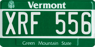 VT license plate XRF556