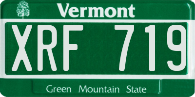 VT license plate XRF719