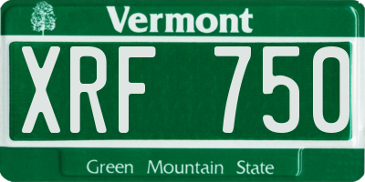 VT license plate XRF750