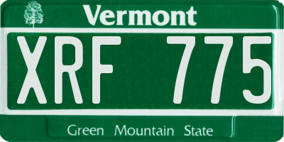 VT license plate XRF775
