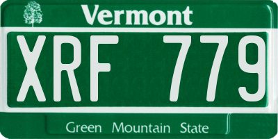 VT license plate XRF779
