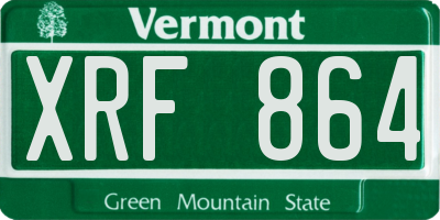 VT license plate XRF864