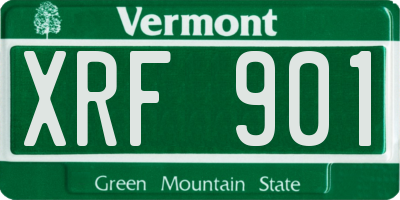 VT license plate XRF901