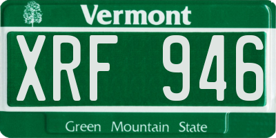 VT license plate XRF946