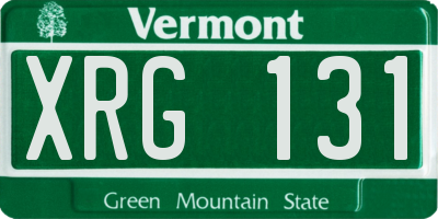 VT license plate XRG131