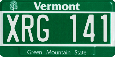 VT license plate XRG141