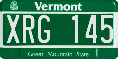 VT license plate XRG145