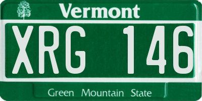 VT license plate XRG146