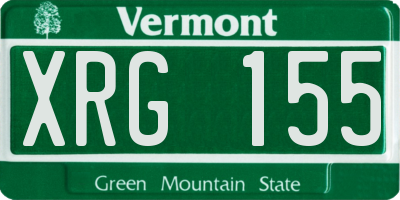 VT license plate XRG155