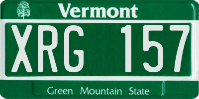 VT license plate XRG157