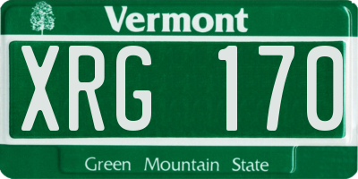 VT license plate XRG170