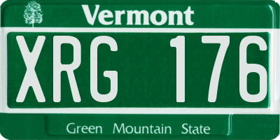VT license plate XRG176