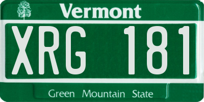 VT license plate XRG181