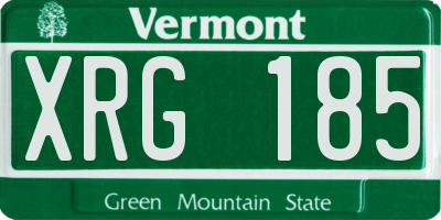 VT license plate XRG185