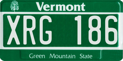 VT license plate XRG186