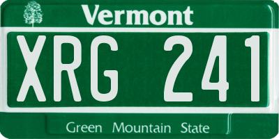 VT license plate XRG241