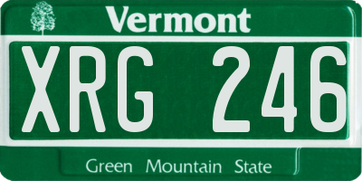 VT license plate XRG246