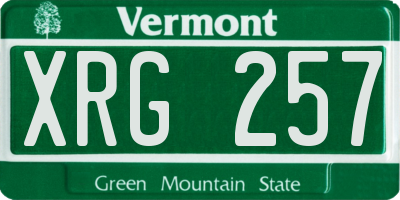 VT license plate XRG257
