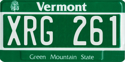 VT license plate XRG261