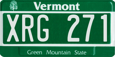 VT license plate XRG271