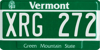 VT license plate XRG272