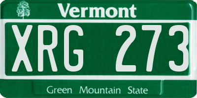 VT license plate XRG273