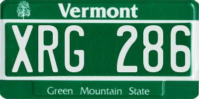 VT license plate XRG286