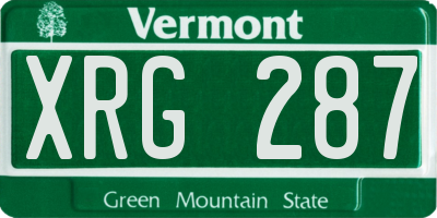 VT license plate XRG287
