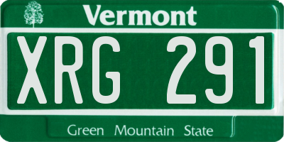 VT license plate XRG291