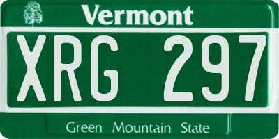 VT license plate XRG297